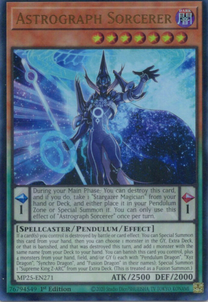 アストログラフ・マジシャン/Astrograph Sorcerer【MP25-EN271】【ウルトラレア】