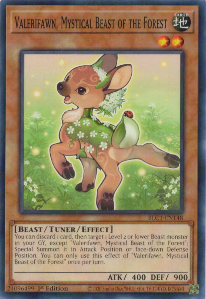森の聖獣 ヴァレリフォーン/Valerifawn, Mystical Beast of the Forest【BLC1-EN148】