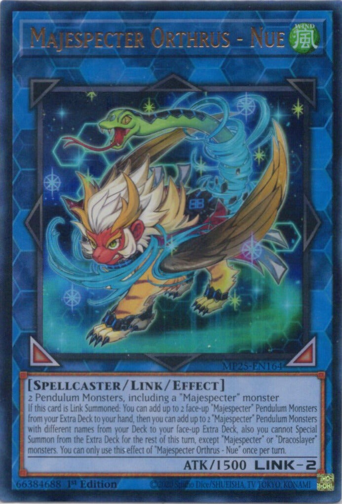 マジェスペクター・オルト/Majespecter Orthrus - Nue【MP25-EN164】【ウルトラレア】