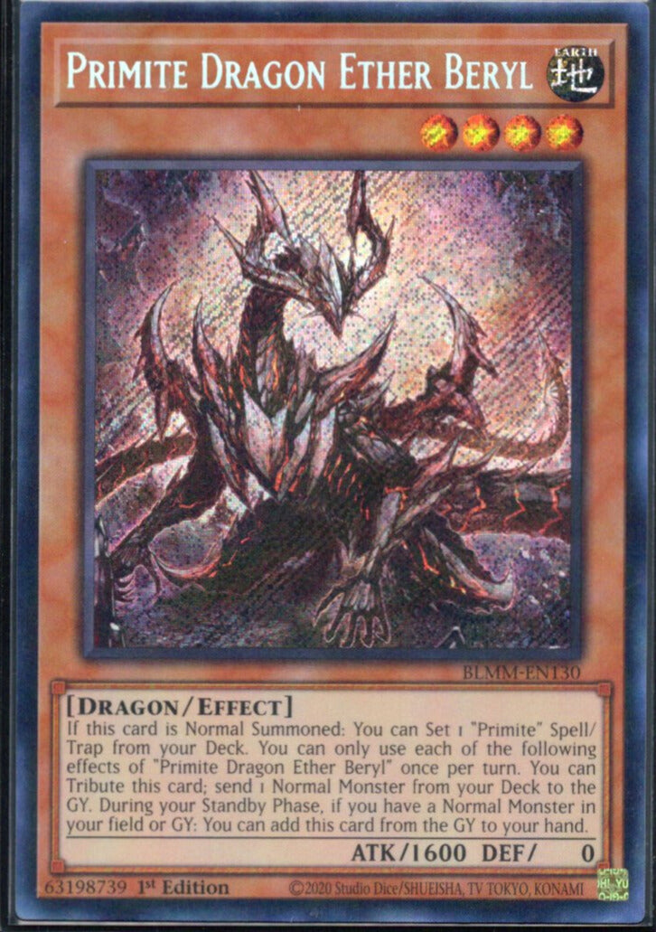 原石竜アナザー・ベリル/Primite Dragon Ether Beryl【BLMM-EN130】【シークレット】