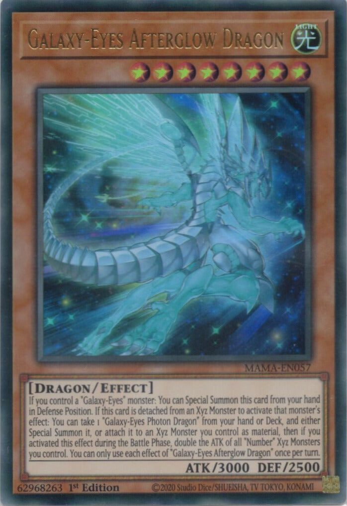 銀河眼の残光竜/Galaxy-Eyes Afterglow Dragon【MAMA-EN057】【ウルトラレア】