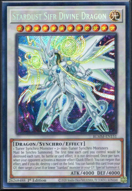 聖珖神竜 スターダスト・シフル/Stardust Sifr Divine Dragon【BLMM-EN151】【シークレット】