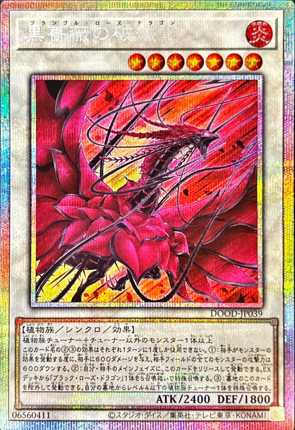 黒薔薇の破滅竜【DOOD-JP039】【プリズマティックシークレットレア】