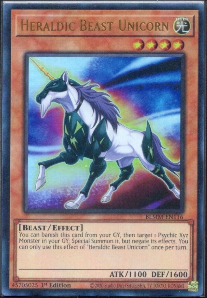 紋章獣ユニコーン/Heraldic Beast Unicorn【BLMM-EN116】【ウルトラレア】
