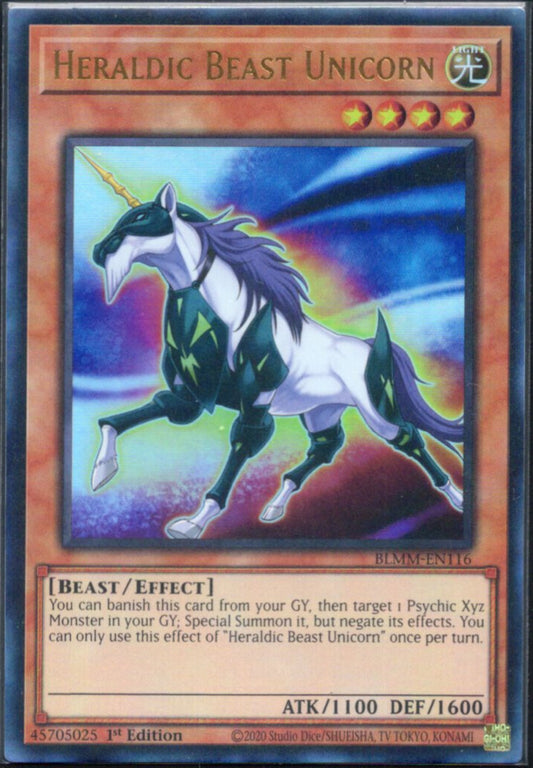 紋章獣ユニコーン/Heraldic Beast Unicorn【BLMM-EN116】【ウルトラレア】