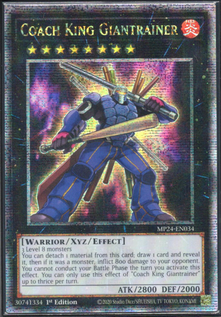 熱血指導王ジャイアントレーナー/Coach King Giantrainer【MP24-EN034】【クォーターセンチュリーシークレットレア】
