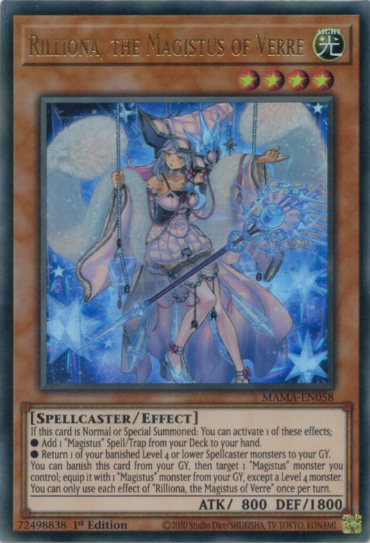 結晶の大賢者サンドリヨン/Rilliona, the Magistus of Verre【MAMA-EN058】【ウルトラレア】