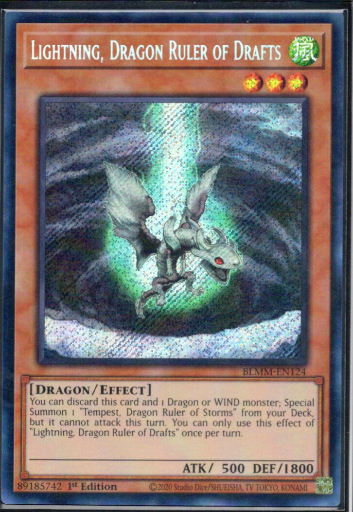 風征竜－ライトニング/Lightning, Dragon Ruler of Drafts【BLMM-EN124】【シークレット】