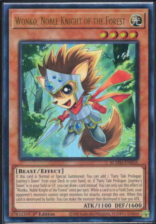 森の聖騎士 ワンコ/Wonko, Noble Knight of the Forest【BLMM-EN035】【ウルトラレア】