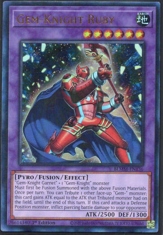 ジェムナイト・ルビーズ/Gem-Knight Ruby【BLMM-EN136】【ウルトラレア】