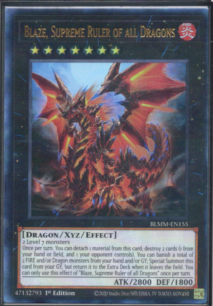 征覇竜－ブレイズ/Blaze, Supreme Ruler of All Dragons【BLMM-EN155】【ウルトラレア】
