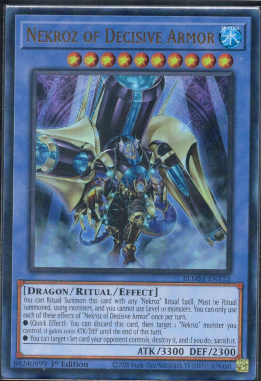 ディサイシブの影霊衣/Nekroz of Decisive Armor【BLMM-EN133】【ウルトラレア】